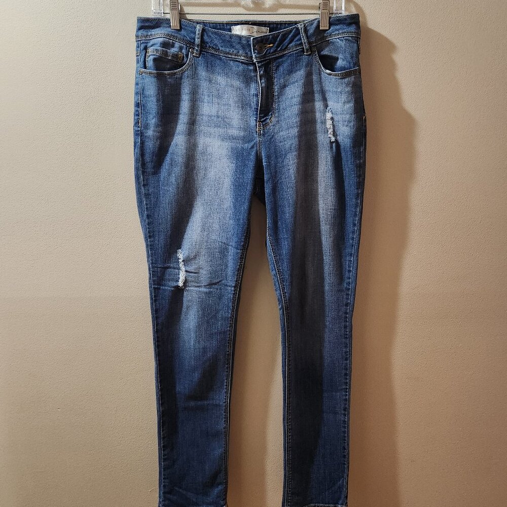 Distressed Women's, C Established 1946 Jeans, Size 12, Stretchable Denim, Skinny